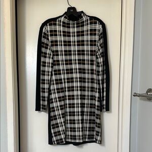 Plaid Long Sleeve Dress